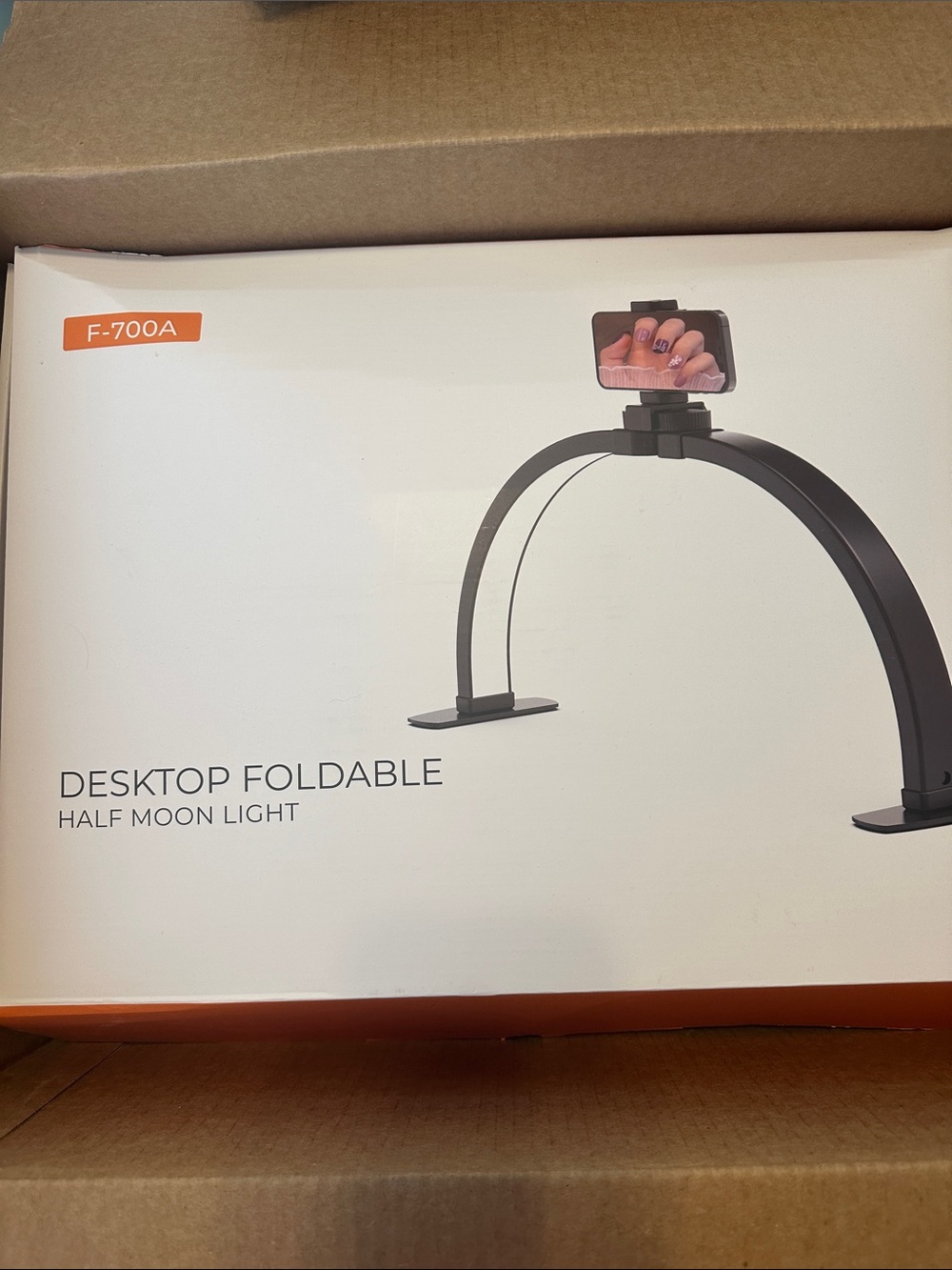 Foldable Half Moon Reading Light for Tablets - Black